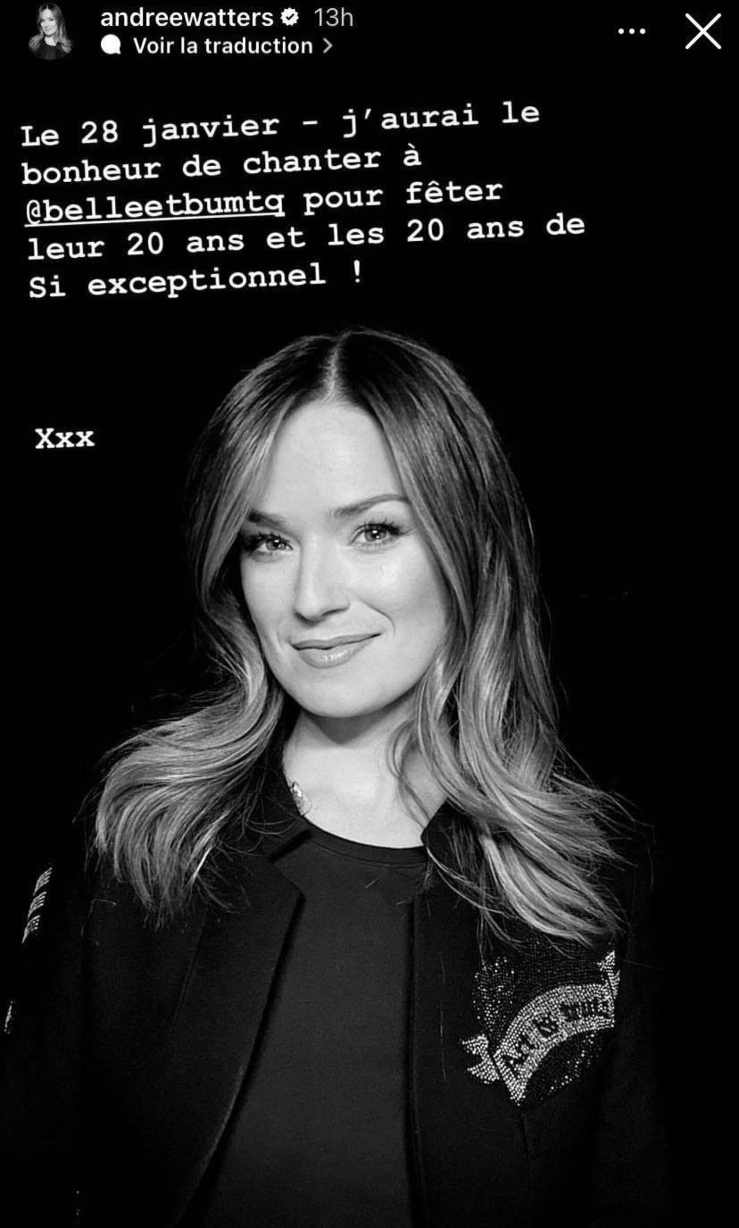 Voici où et quand vous pourrez revoir Andrée Watters chanter