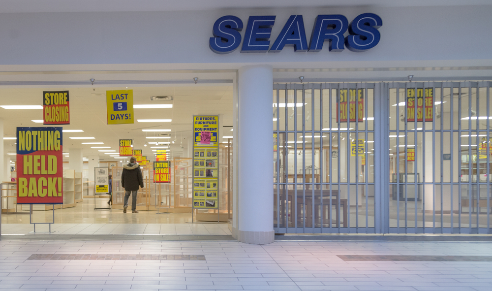 BURNABY JANUARY, 2018: Sears department store closing out sales