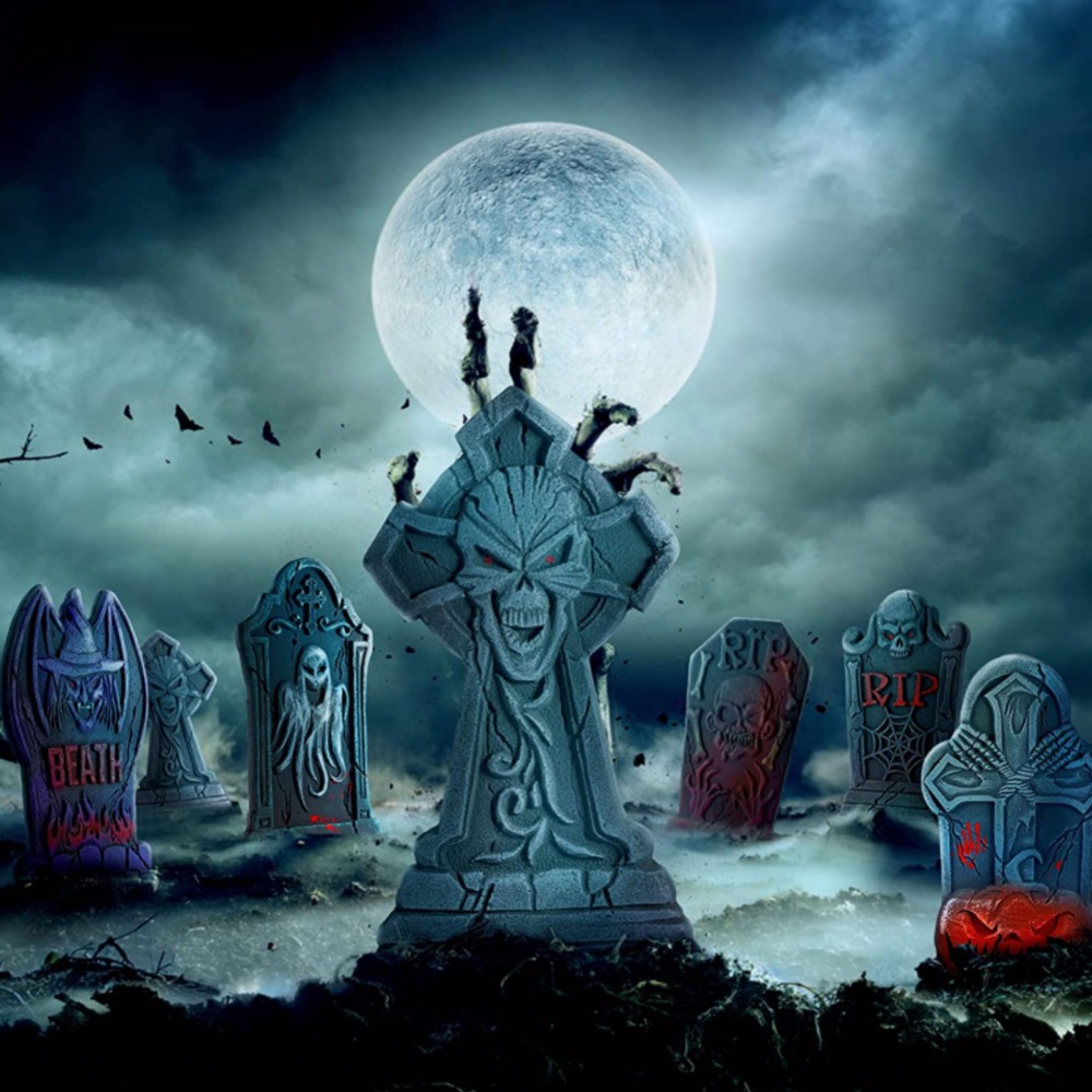 pierres tombales cimetière d'Halloween