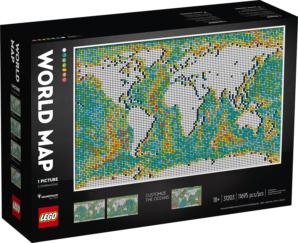 Carte du monde LEGO Art
