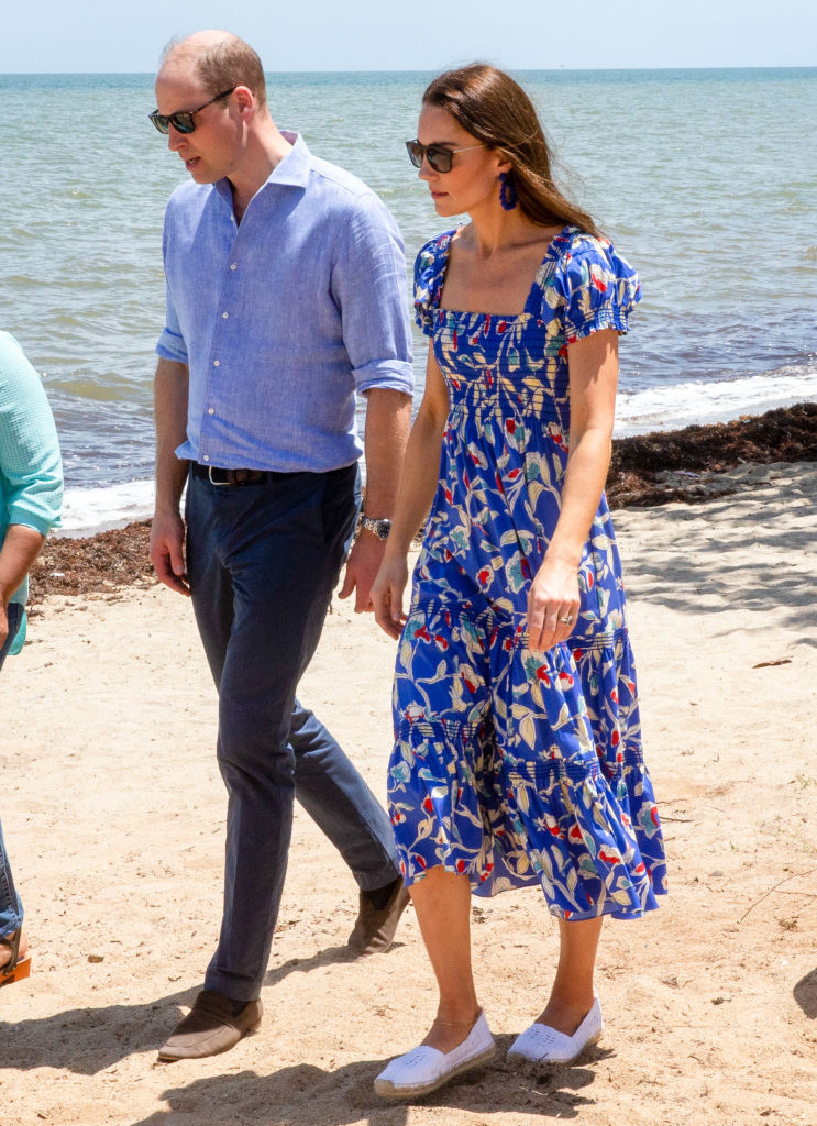 HOPKINS, BELIZE - MARCH 20: (UK OUT FOR 28 DAYS) Prince William, Duke of Cambridge and Catherine, Duchess of Cambridge travel to Hopkins, a small village on the coast which is considered the cultural centre of the Garifuna community in Belize, on March 20, 2022 in Hopkins, Belize. (Photo by Pool/Samir Hussein/WireImage)