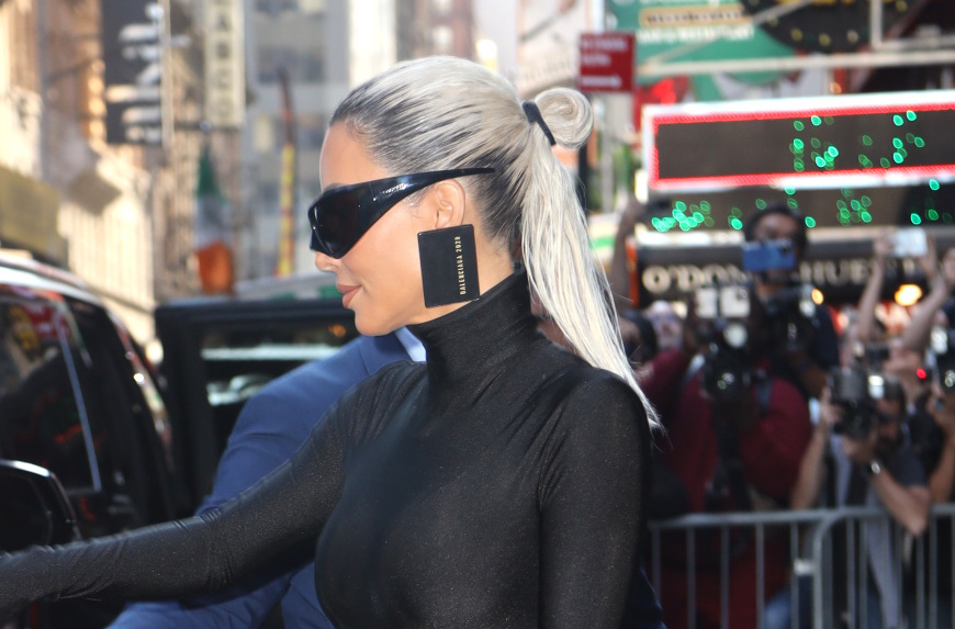 NEW YORK, NY - SEPTEMBER 20: Kim Kardashian seen leaving "Good Morning America" on September 20, 2022 in New York. (Photo by MEGA/GC Images)