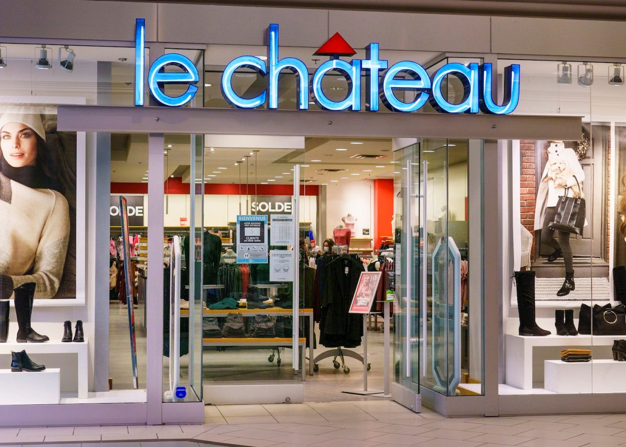 A Le Chateau clothing store is seen in a shopping mall in Joliette, Que. on Friday, October 23, 2020. THE CANADIAN PRESS/Paul Chiasson