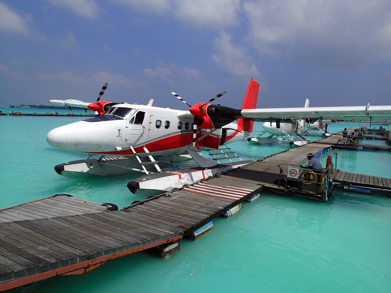 Seaplane at the island of Male
